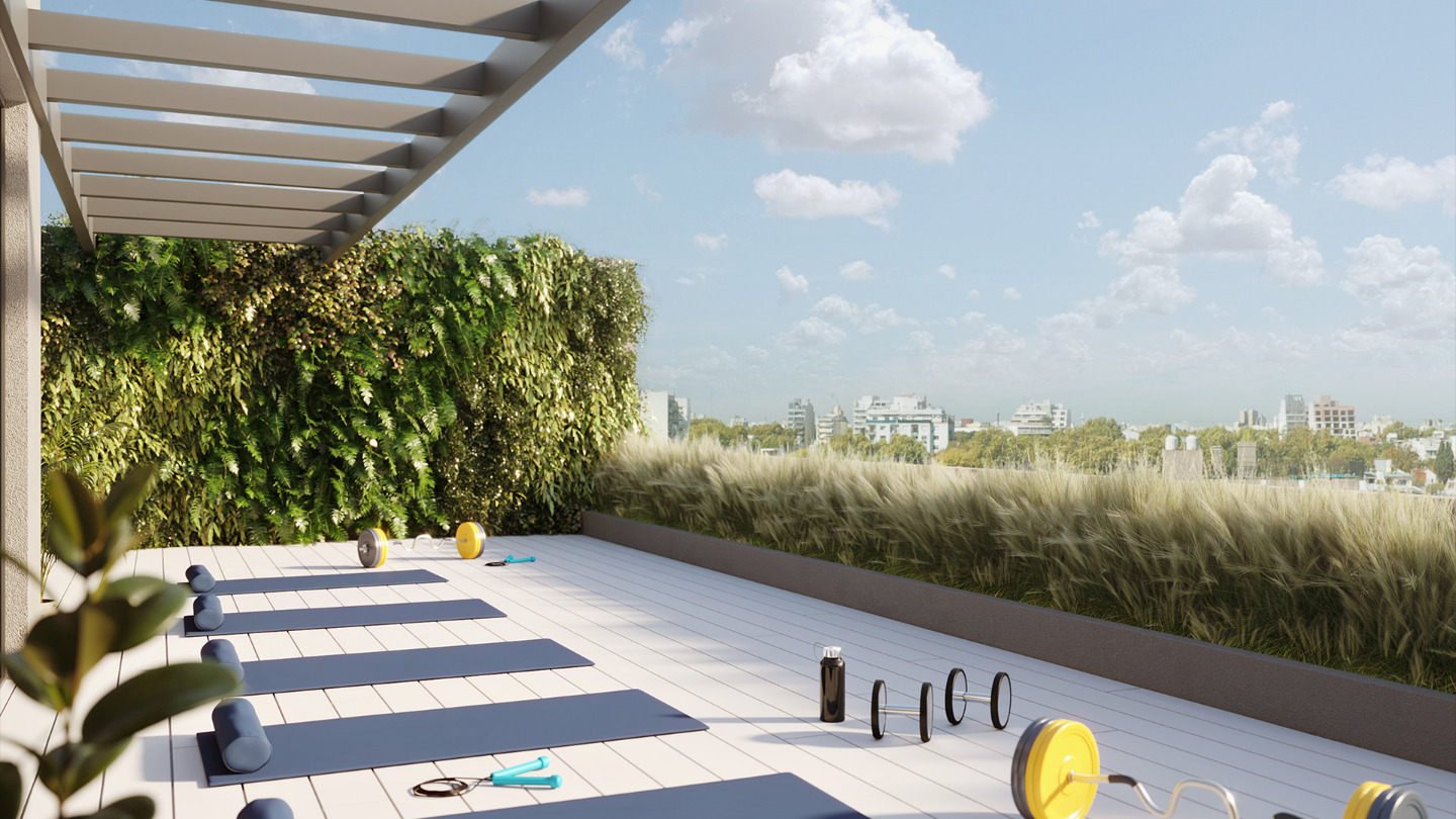 Gimnasio semi cubierto y cubierto